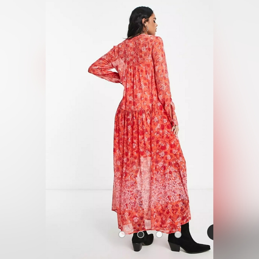 🏷ASOS NWT Oversized Floral Long Sleeve Dress - US 6